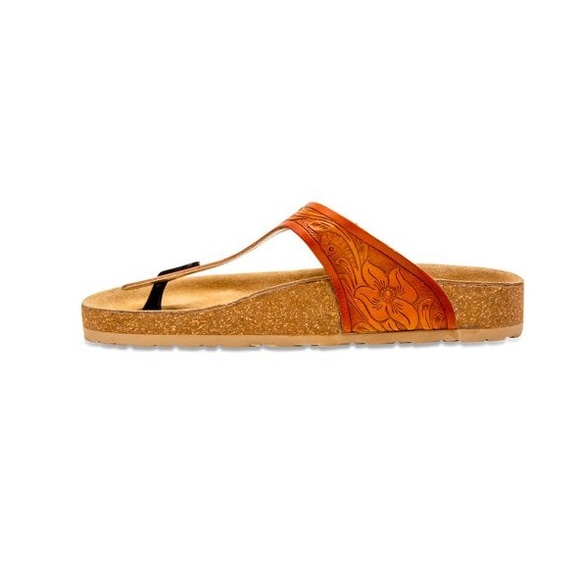 Myra Crockler Western Hand-Tooled Sandals Leather Various Sizes NWT New - Picture 3 of 8